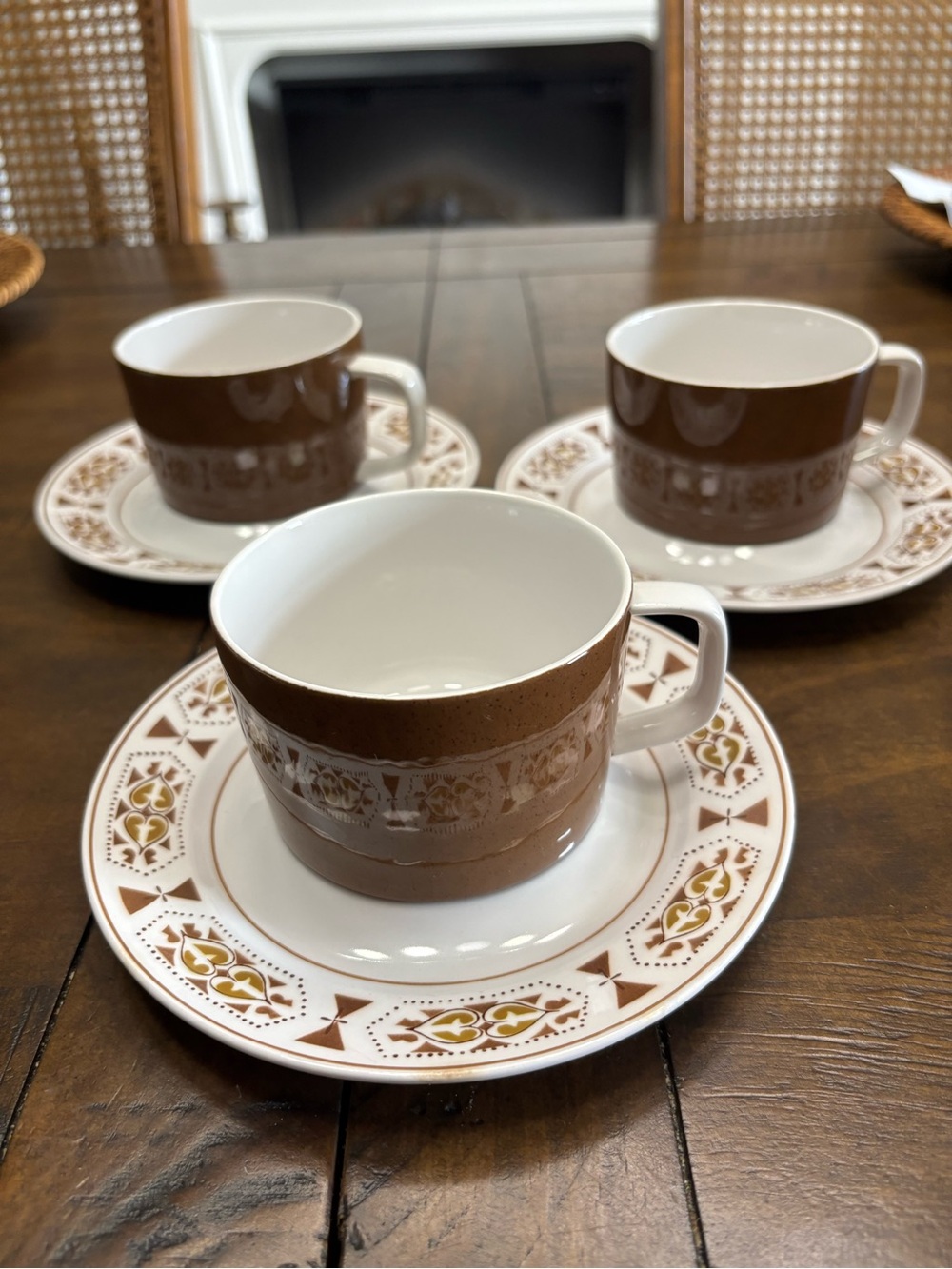 Vintage  retro Mcm 1970s Mikasa Japan tea sets. Six pieces total